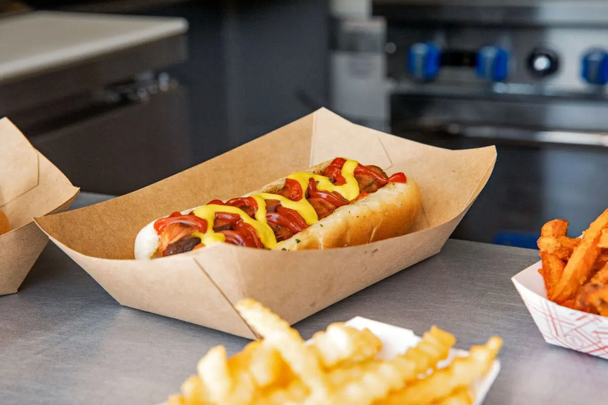 Hot dog and fries
